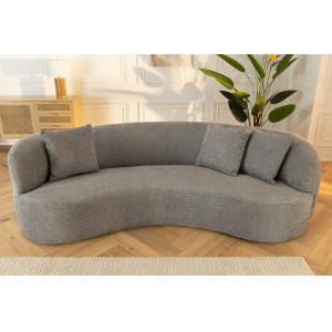 ATELIER design bouclé kanapé - 230cm - szürke