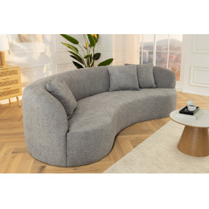ATELIER design bouclé kanapé - 230cm - szürke