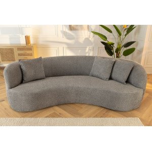 ATELIER design bouclé kanapé - 230cm - szürke