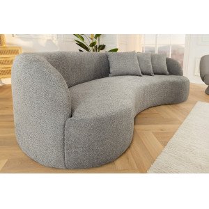 ATELIER design bouclé kanapé - 230cm - szürke