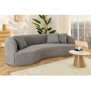 ATELIER design bouclé kanapé - 230cm - szürke INVICTA