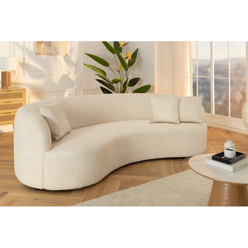 ATELIER design bouclé kanapé - 230cm - beige
