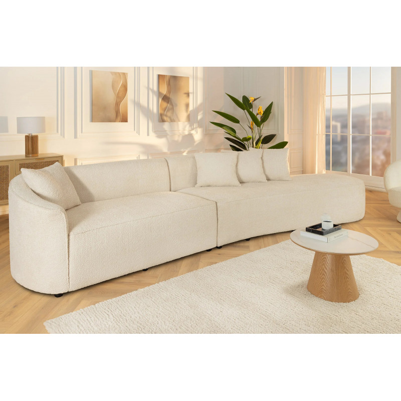 ATELIER design bouclé kanapé - 330cm - beige