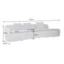 ATELIER design bouclé kanapé - 330cm - beige