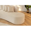 ATELIER design bouclé kanapé - 330cm - beige