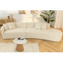 ATELIER design bouclé kanapé - 330cm - beige