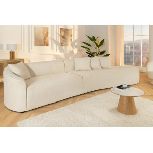 ATELIER design bouclé kanapé - 330cm - beige INVICTA