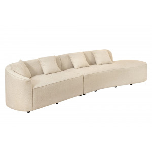 ATELIER design bouclé kanapé - 330cm - beige