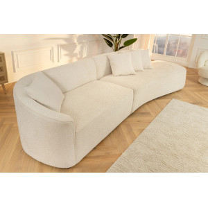 ATELIER design bouclé kanapé - 330cm - beige