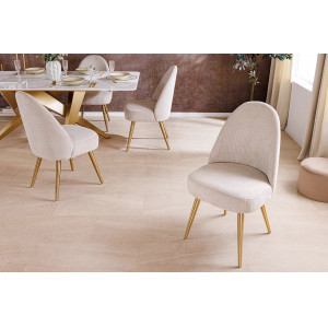 MIA CASA exkluzív kordbársony szék - beige