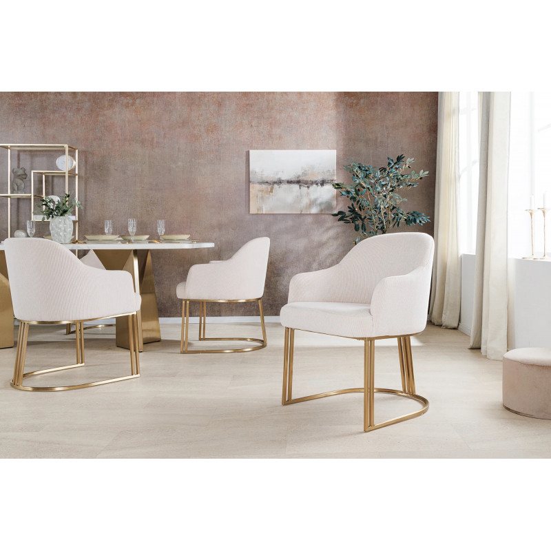 EXTRAVAGANCIA exkluzív kordbársony szék - beige