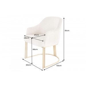 EXTRAVAGANCIA exkluzív kordbársony szék - beige