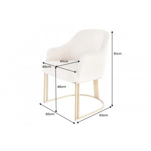 EXTRAVAGANCIA exkluzív kordbársony szék - beige