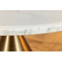 ELEGANCIA modern kerek étkezőasztal - 130cm - fehér