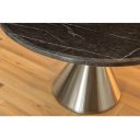 ELEGANCIA modern kerek étkezőasztal - 130cm - fekete