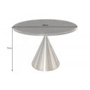 ELEGANCIA modern kerek étkezőasztal - 130cm - fekete