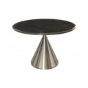 ELEGANCIA modern kerek étkezőasztal - 130cm - fekete