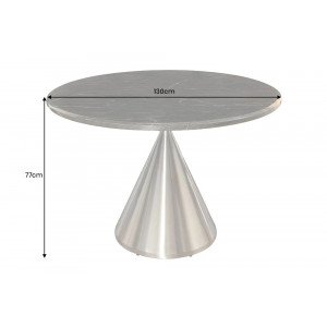 ELEGANCIA modern kerek étkezőasztal - 130cm - fekete