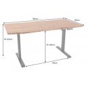 MAMMUT állítható magasságú akác íróasztal - 180cm