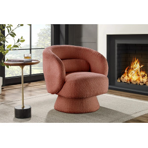 BOCCA NOVA design bouclé fotel - rozsdabarna INVICTA