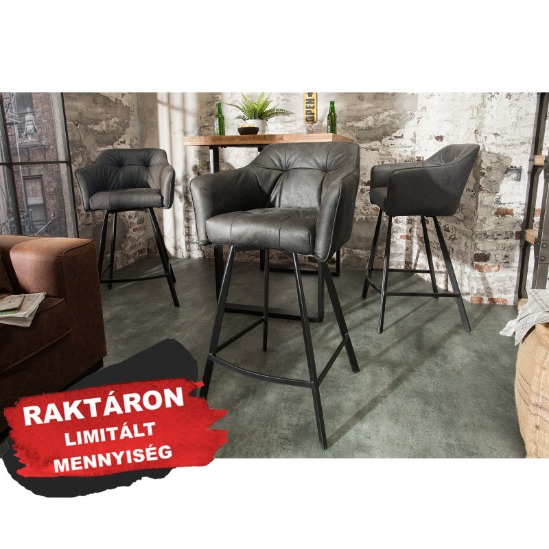 BERNARD design bárszék - antik szürke