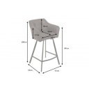 BERNARD design bárszék - antik szürke