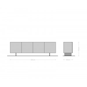 OPERA prémium komód - 220cm