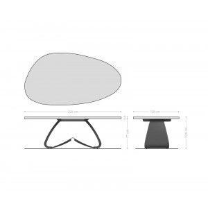 LAMEZIA prémium tölgy étkezőasztal - 220cm