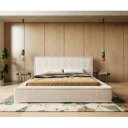 TIZIANA prémium bouclé ágykeret - beige - 180x200cm