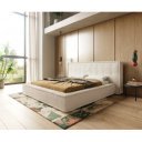 TIZIANA prémium bouclé ágykeret - beige - 180x200cm