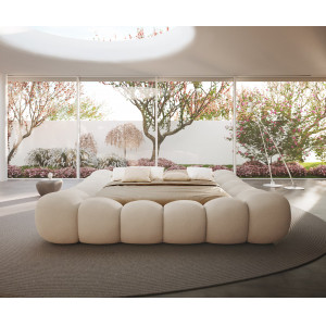 PERILLA prémium bouclé ágykeret - beige - 180x200cm