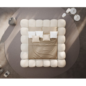 PERILLA prémium bouclé ágykeret - beige - 180x200cm