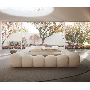 PERILLA prémium bouclé ágykeret - beige - 180x200cm