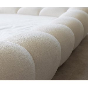 PERILLA prémium bouclé ágykeret - beige - 180x200cm