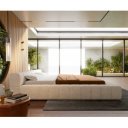 PAVAROTTI prémium  ágykeret -180cm - beige/szürke bouclé