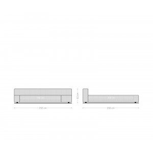 PAVAROTTI prémium  ágykeret -180cm - beige bouclé