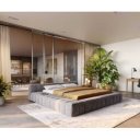 PAVAROTTI prémium  ágykeret -180cm - taupe/szürke