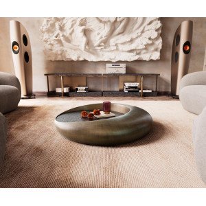 MELILLA design dohányzóasztal - 100cm - arany/ezüst