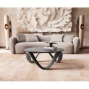 MERIDA design dohányzóasztal - 90cm - arany/ezüst