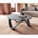 MERIDA design dohányzóasztal - 90cm - arany/ezüst