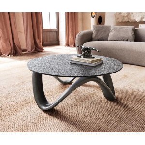 MERIDA design dohányzóasztal - 90cm - arany/ezüst