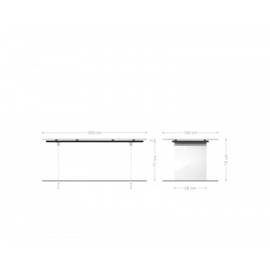 KALIBO prémium kerámia étkezőasztal - 140/200cm