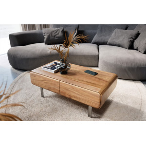 NOTTURNO-II prémium akác dohányzóasztal - 100cm bútor