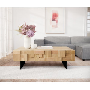 PUZZLE prémium tölgy dohányzóasztal - 120cm
