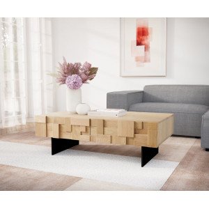 PUZZLE prémium tölgy dohányzóasztal - 120cm