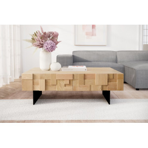 PUZZLE prémium tölgy dohányzóasztal - 120cm bútor