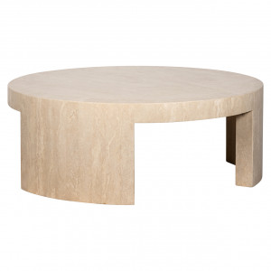 TRAVENTO exkluzív travertin dohányzóasztal - 100cm