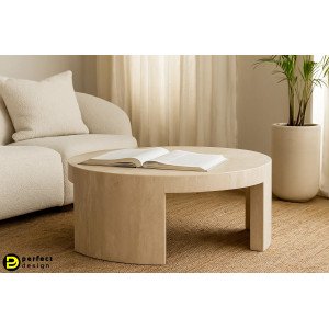 TRAVENTO exkluzív travertin dohányzóasztal - 100cm Kő