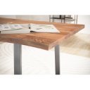 SILVA tömör akác íróasztal - 120/140/160/180/200cm - króm