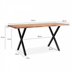 NORDON tömör akác íróasztal - 120/140/160/180/200cm